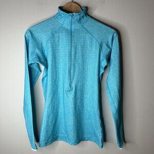 Nike Pro‎ 1/2 Zip Pullover Womens Blue Stretch Mock Neck Training Stretch Sz S